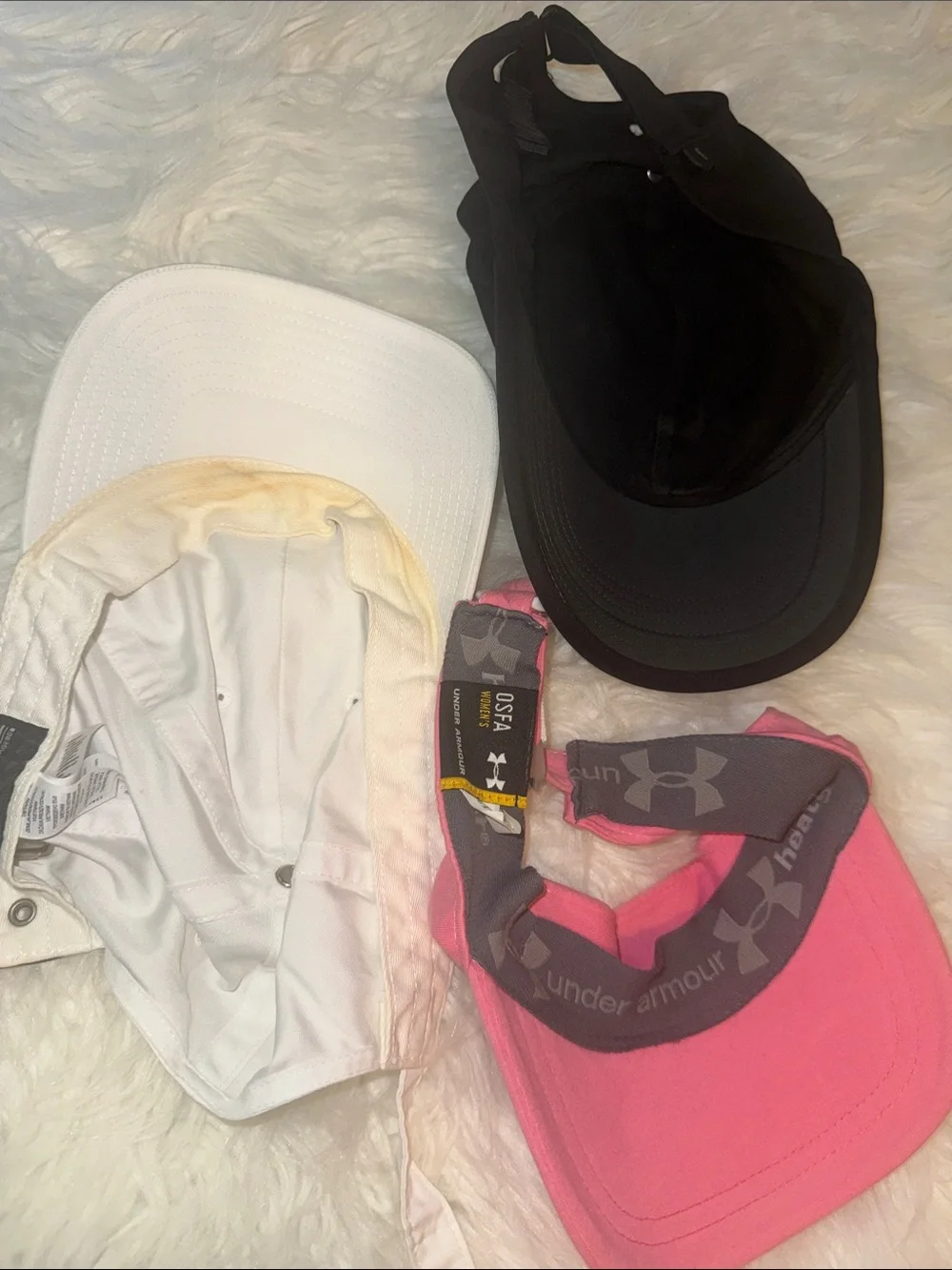Under Armour Pink  Visor with White Logo